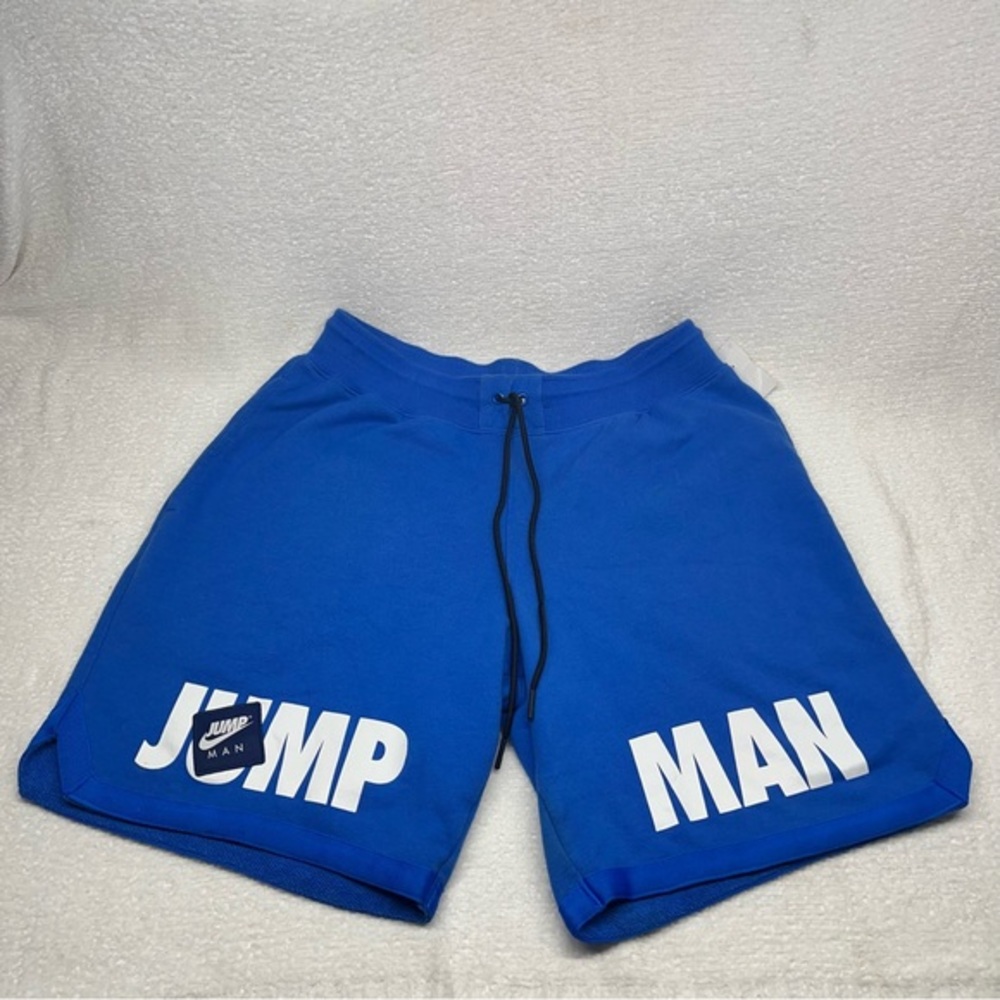 Men's  Nike Air Jordan Jump Man Classic Box Logo Sweat shorts Size Medium Blue